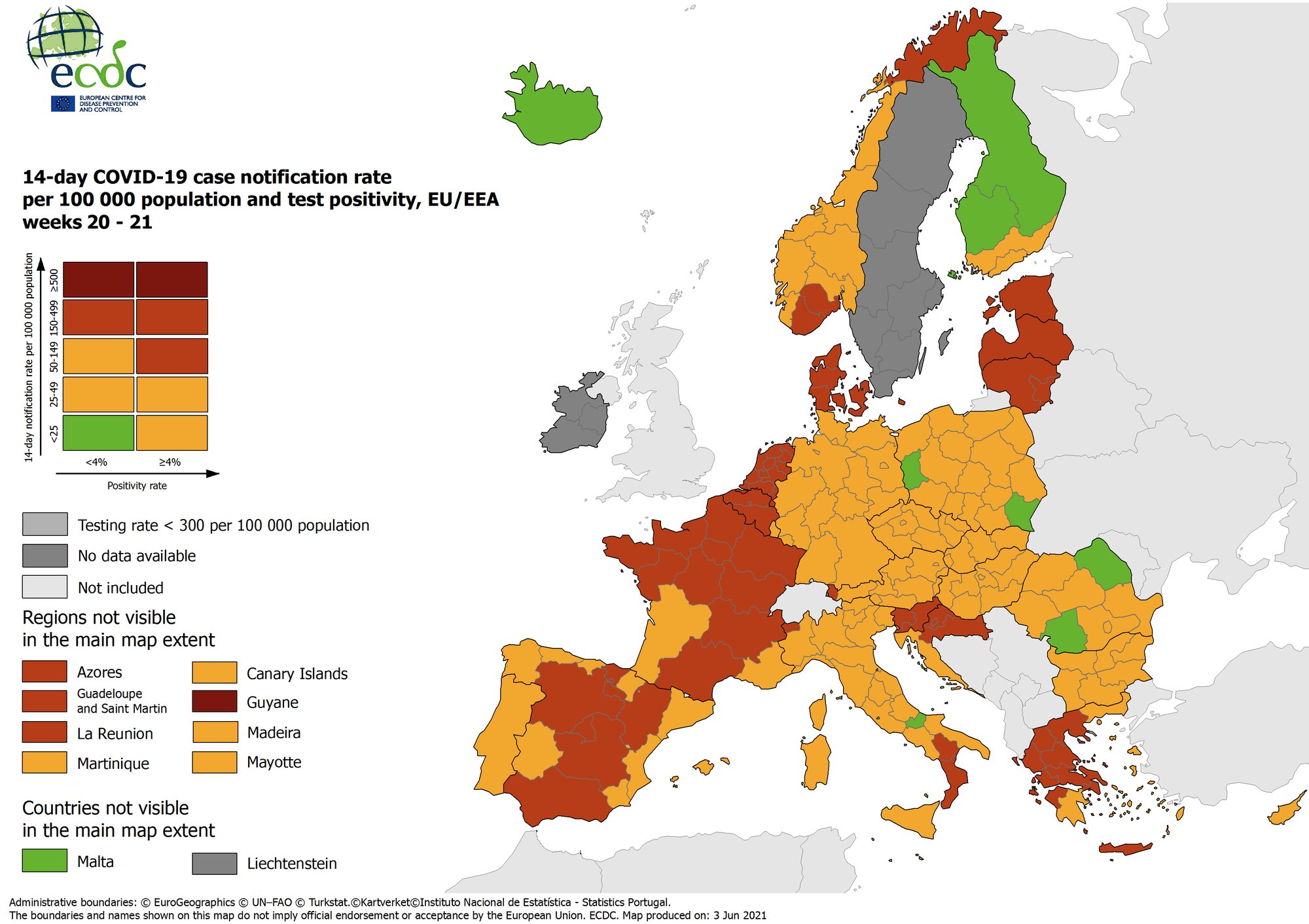 Reopen Europa Eu Map European Commission 🇪🇺 On Twitter: "The @Ecdc_Eu Has Published Its Weekly  Map, Classifying Regions Based On The Local Epidemiological Situation. See  The Latest Updates Below And Find Out More: Https://T.co/Cg6Xndems2  🔴🟠🟡🟢⚪ #Strongertogether