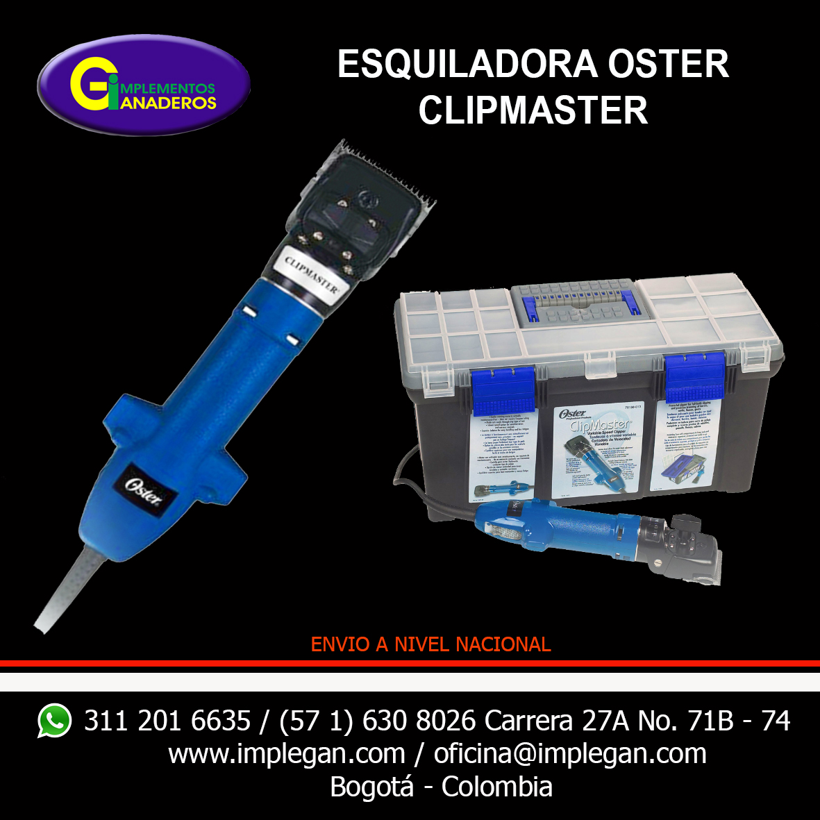 implegan's tweet photo. ESQUILADORA OSTER CLIPMASTER Motor súper potente con enfriador y regulación manual de cuchilla
En https://t.co/QWqbOueK52 consigues TODO PARA GANADERIA! Envíos a nivel nacional https://t.co/mcJhpzNU2G #amorporelcampo #asocebu #asocebucol #brahman #brahmangris #brahmancolombiano https://t.co/CpQUx6EaSp