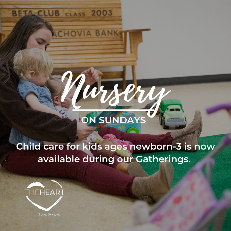 theHeartBoone's tweet photo. We're excited to announce that the nursery is now available on Sunday mornings during the entirety of our Gathering for parents of children up to age 3. Volunteers are background checked and will be wearing masks at all times.

#lovesimple #theHeartBoone https://t.co/NWBQmgv7PA