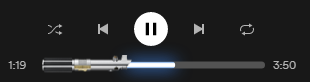 louismsclx's tweet photo. J'ai découvert ça sur #Spotify quand t'écoute une musique sur #StarWars je sais pas si c'est old mais c'est bien cool #sabrelaser https://t.co/mwDaK7GQHx