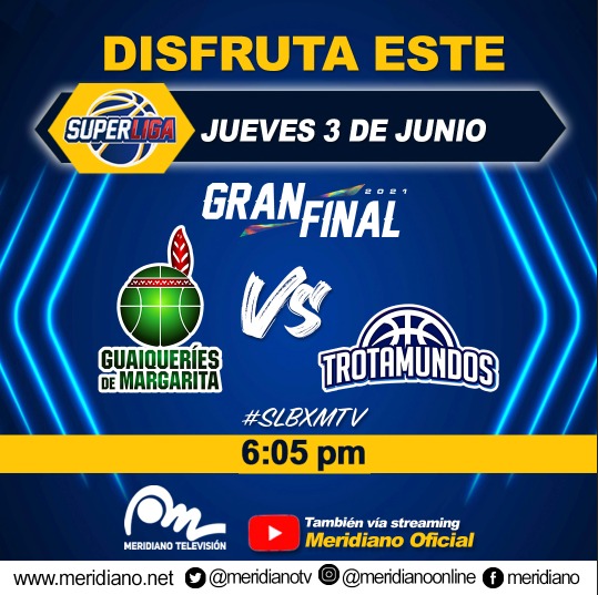 2001OnLine's tweet photo. Tercer emocionante encuentro de la gran final de la #SLBxMTV y tú podrás disfrutarlo por el canal de los especialistas en deporte y por el canal de #YouTube Meridiano Oficial.
.
¡Electrizante! GUATROxMTV
.
#meridianotv #baloncesto #somosbloquedearmas #todossomosbda https://t.co/zXHylXWvr5