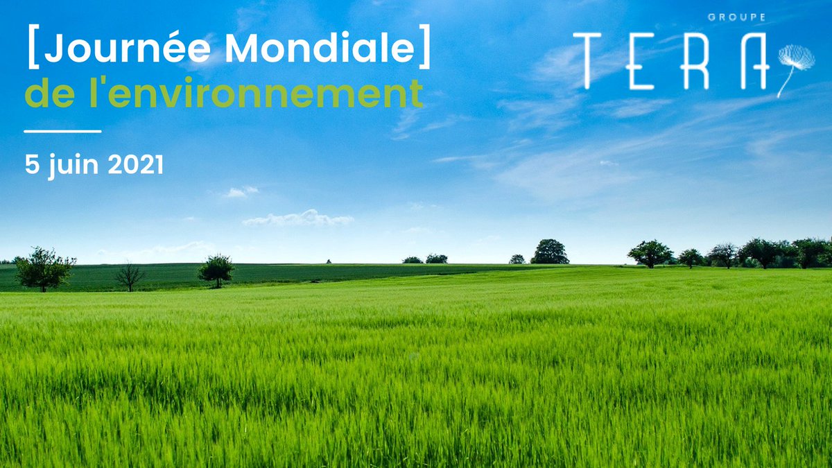 [JOURNÉE MONDIALE]
<a href="/GroupeTera/">Groupe TERA</a>, un des leaders de la mesure, de l’analyse et de la valorisation en temps réel de la qualité de l’air, soutient la #JourneeMondialeDelEnvironnement 🌏 
Plus d'infos 👉 groupe-tera.com
#GroupeTERA #qualitédelair #environnement