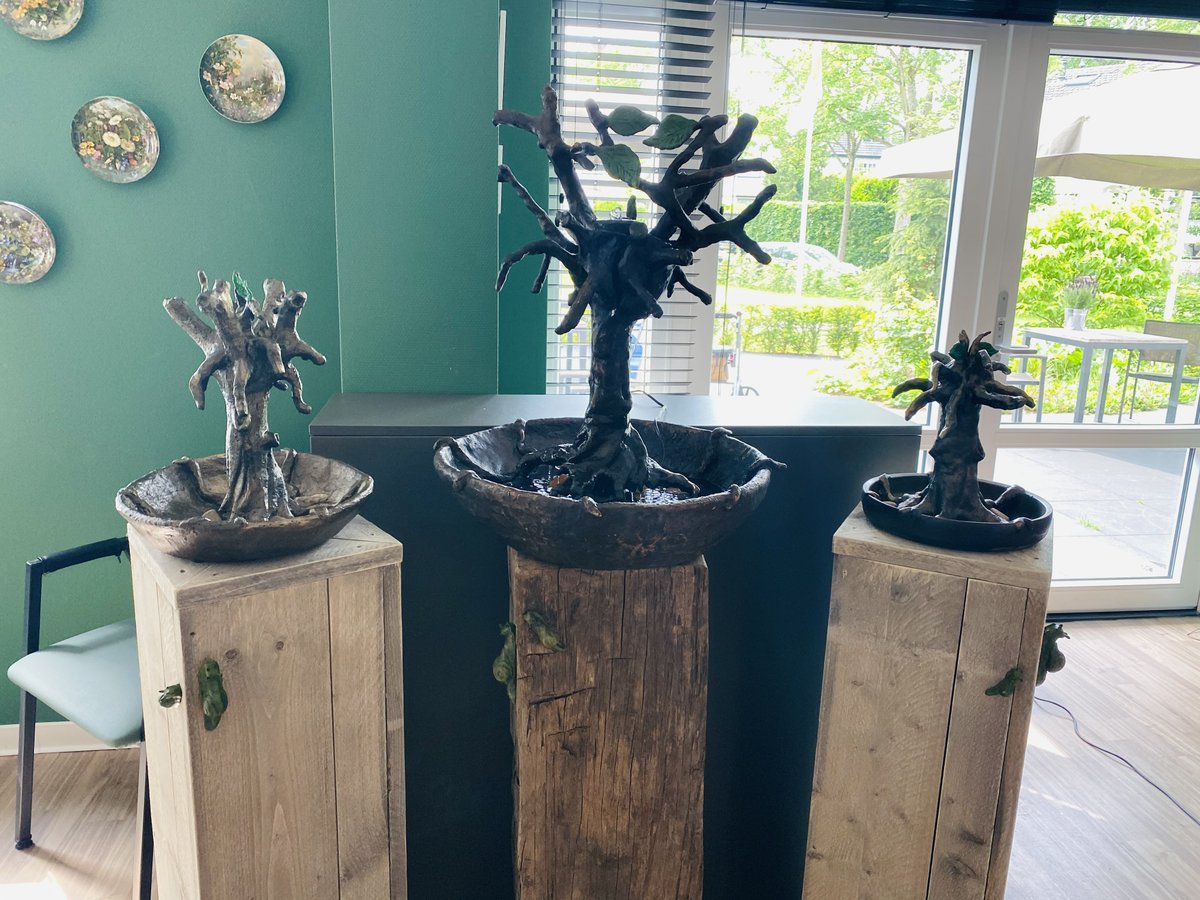 Op locatie Schoonoord is vanmiddag het beeld de 'Levensboom' onthuld. Een mooi bronzen kunstwerk gemaakt door kunstenares Anky Wilbrink-Kraal. Het symboliseert het afscheid nemen van het leven én het doorgeven van het leven. #kunst #welzijn