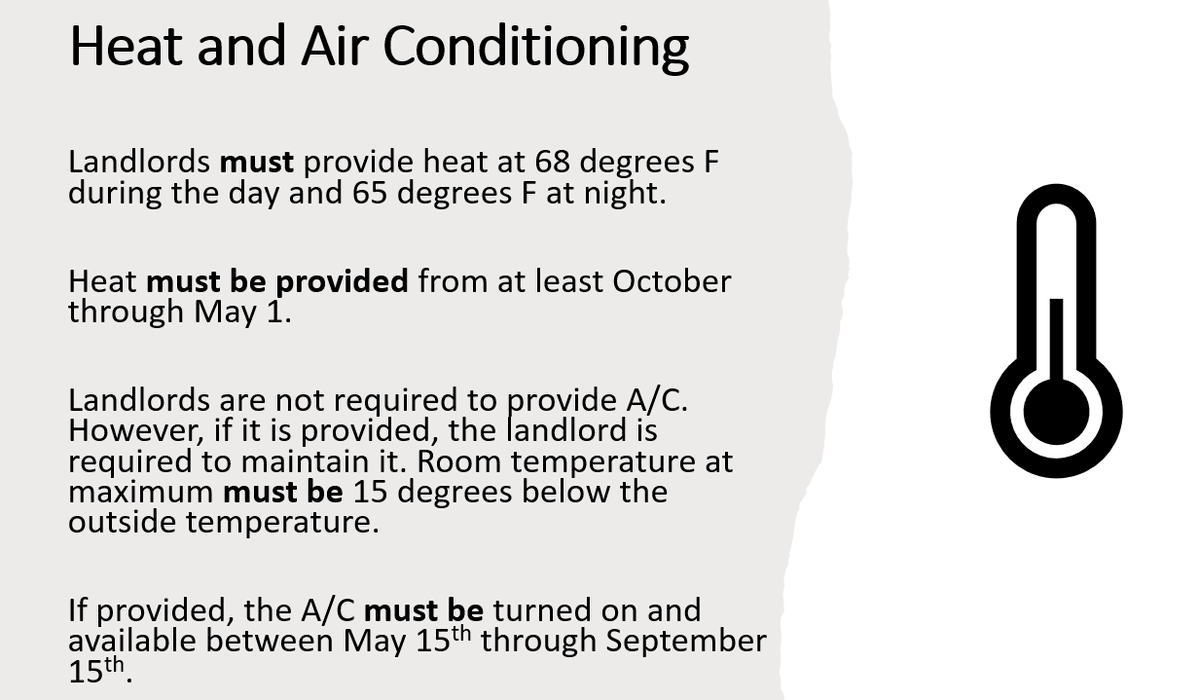 Tenants: It's going to be over 90 degrees this weekend. 

If you have A/C, test it to make sure it's in working condition. 

If A/C is provided in your rental unit, the landlord is required to maintain it.

Call the Tenant Hotline with any questions about the law at 202-719-6560.