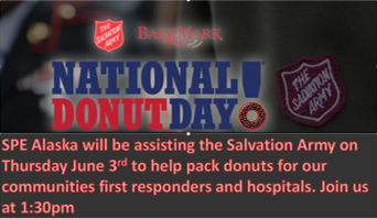 Its today from 1:30 till we finish packing donuts. Salvation Army - McKinnell House
1712 A Street
Anchorage, AK 99501
United States