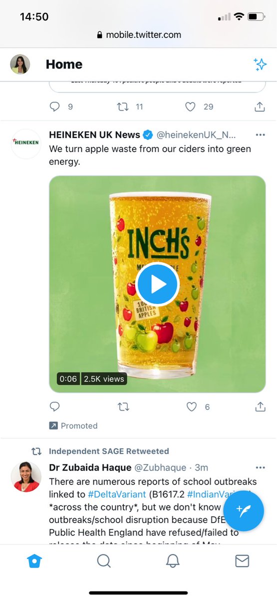 #ThanksButNoThanks ⚠️Sneaky ad from <a href="/Heineken_UK/">Heineken® UK</a> on my feed🧐 Am I supposed to think this cider is healthy because of all the apples in it? And apparently, it's supposed to support the environment by turning apple waste into green energy🤦‍♀️ clever messaging from #alcohol #industry