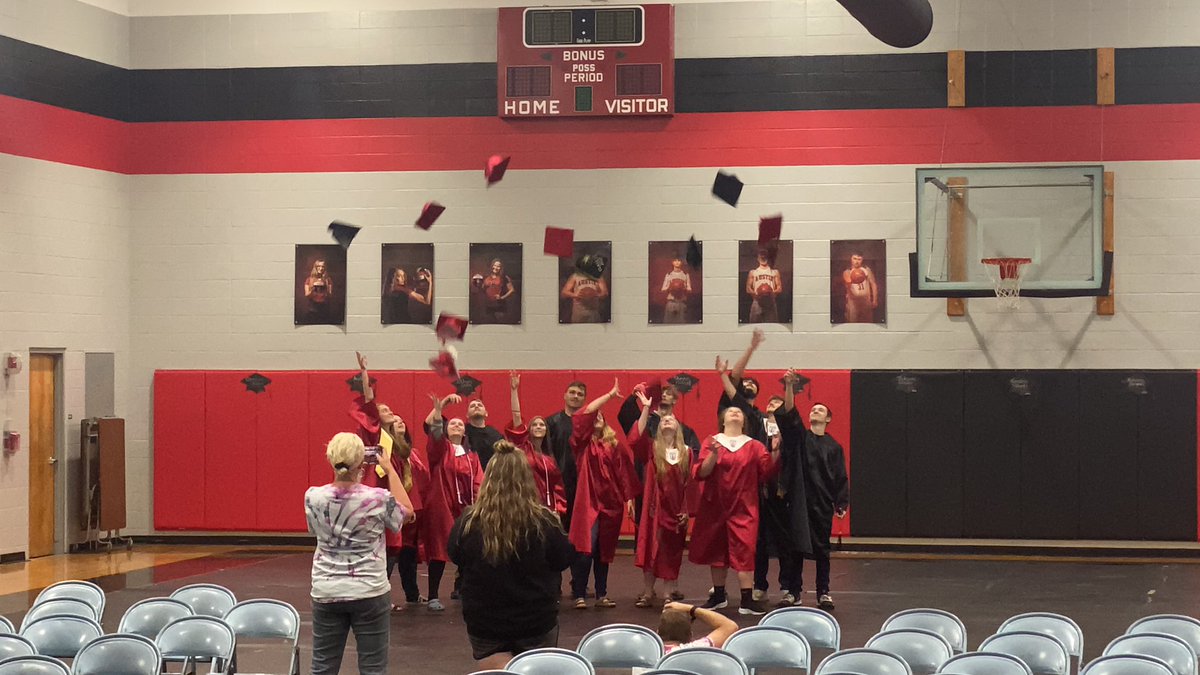 Austin Panther Seniors practicing for graduation. We hope to see you all tomorrow at 7pm in the High School Gym!!