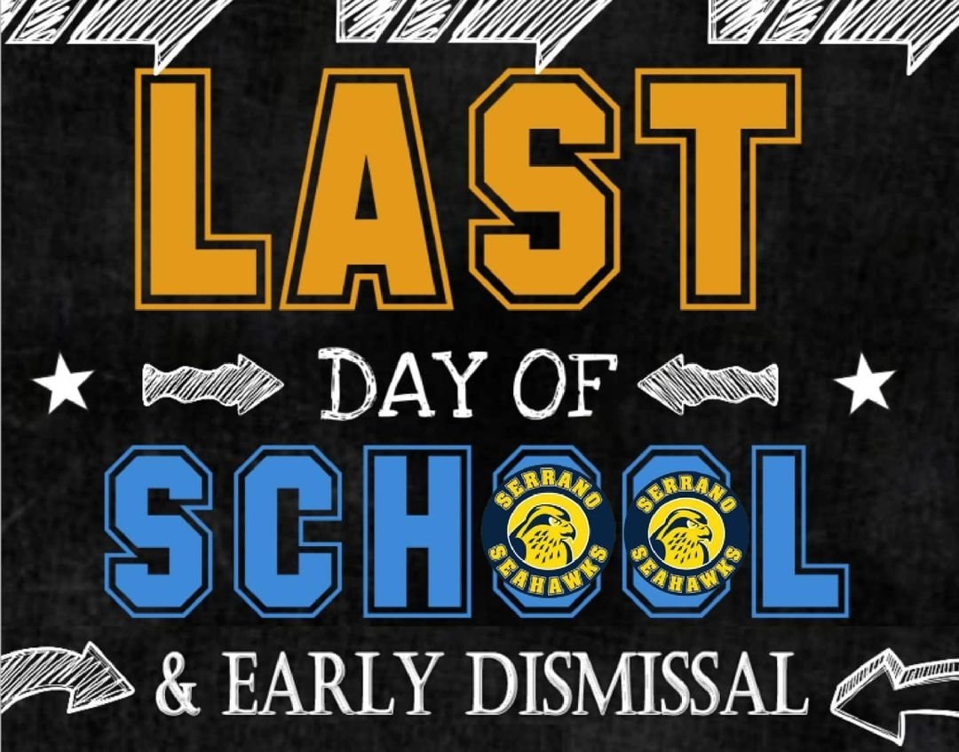 Serranoseahawks's tweet photo. #Repost @serranoseahawkssvusd
...
Don't forget to enjoy your last day Seahawks. There is no academic support and your vacation starts at 11:55! What a year! Parents, check your email for more info. #SerranoSeahawkFamily #SerranoSeahawkCO2021 #SeahawksStaySafeStayStrong https://t.co/Jwj7EsJqQp
