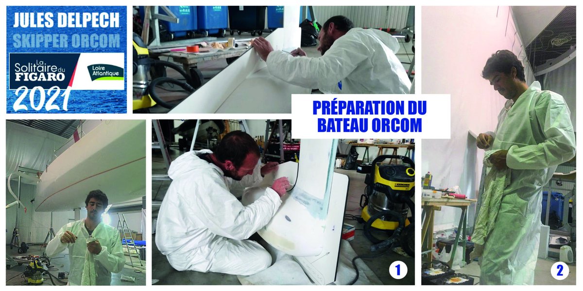 [𝗩𝗜𝗘 𝗢𝗥𝗖𝗢𝗠] Jules Delpech 💦, skipper ORCOM et son préparateur apportent les touches finales au bateau ORCOM. ⛵ 𝗢𝗯𝗷𝗲𝗰𝘁𝗶𝗳: première sortie en mer lundi prochain. 
Pour en savoir plus, c’est par ici 👉 bit.ly/3pe6MDE