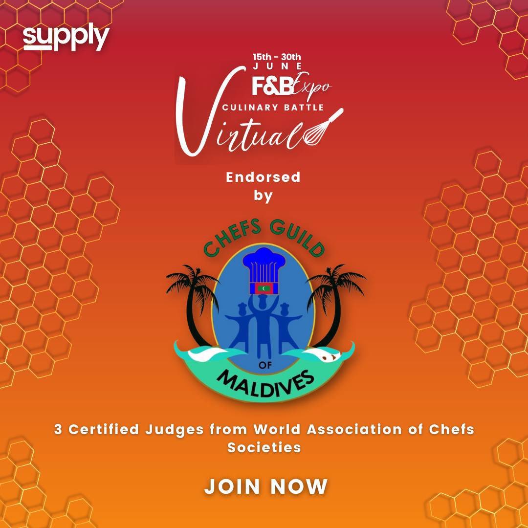 First time in Maldives endorsed by CGM. Chef's can register on 
supply.mv/event/fbexpo
#supplyfnbexpo #supplyvirtualculinary #maldives