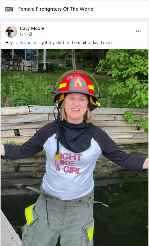 FireWomanJo1's tweet photo. What a model! @FireSheFights!!
Be like Tracy! Find your next favourite slogan T -
Original Designs -
https://
https://t.co/JKAf2zcF2Y
#FIREWOMAN #fightlikeagirl #womeninfire #tshirtdesign #ecocollection https://t.co/Se3zIJNWOi