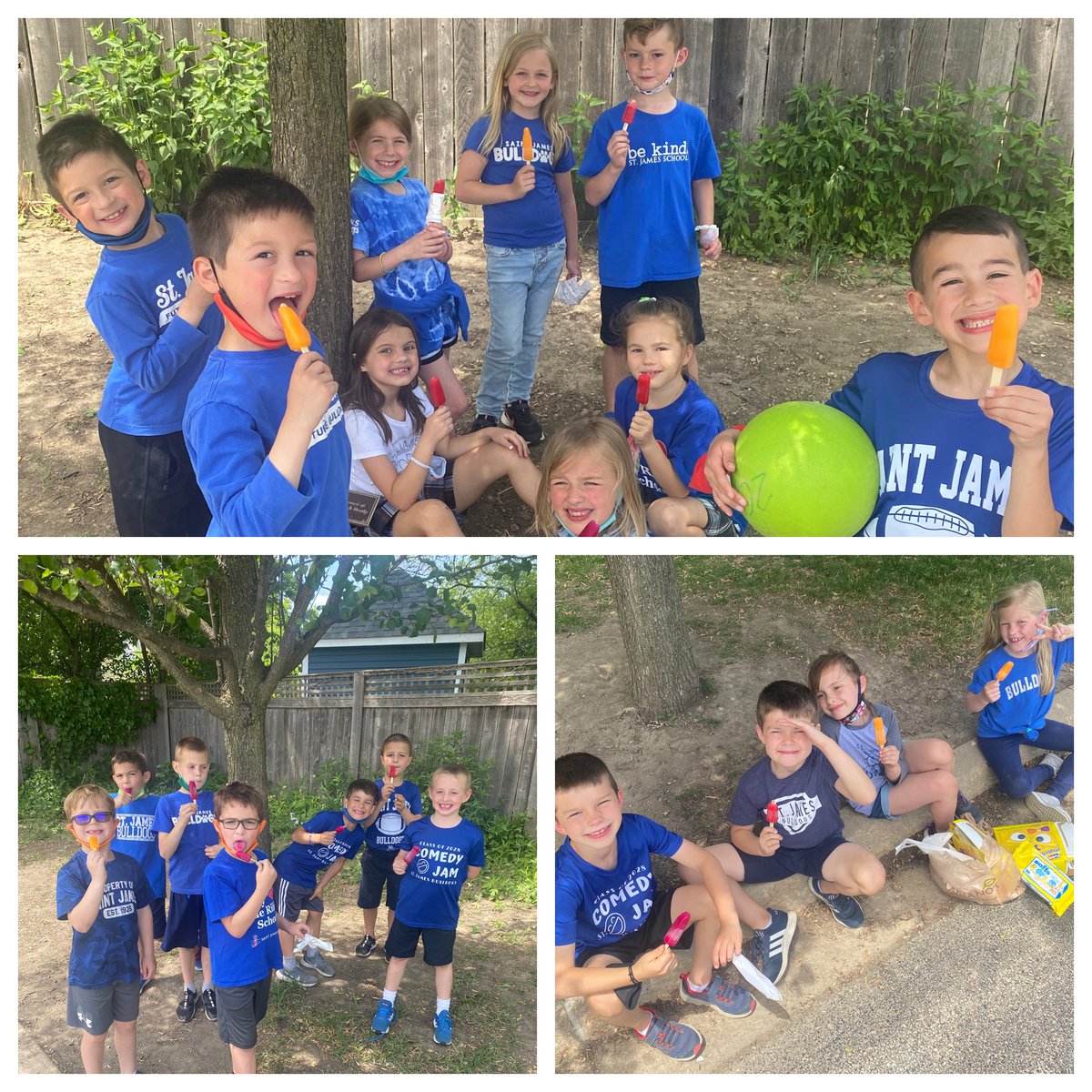 Popsicles to celebrate our last week of school and this beautiful weather! #summer <a href="/SJS_Bulldogs/">St. James School_AH</a>
