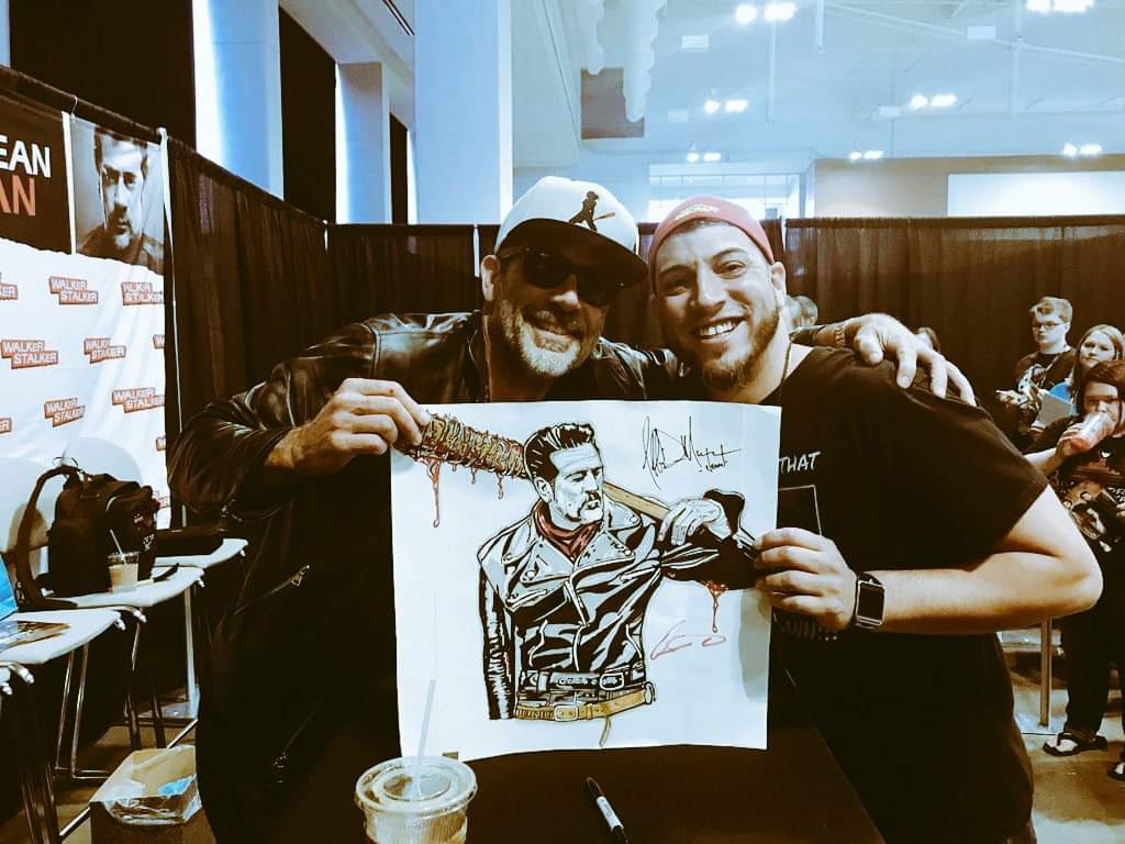 Oscar Rodriguez III Artist #OscarsRedHat (@o_rodrigueziii) on Twitter photo That one time me and <a href="/JDMorgan/">Jeffrey Dean Morgan</a> #AtBandCamp....#rememberWhen #OscarsRedHat meets #Negan #TWDFamily #OscarsArt Hey Jeff follow back sometime?
#TheWalkingDead That one time me and <a href="/JDMorgan/">Jeffrey Dean Morgan</a> #AtBandCamp....#rememberWhen #OscarsRedHat meets #Negan #TWDFamily #OscarsArt Hey Jeff follow back sometime?
#TheWalkingDead