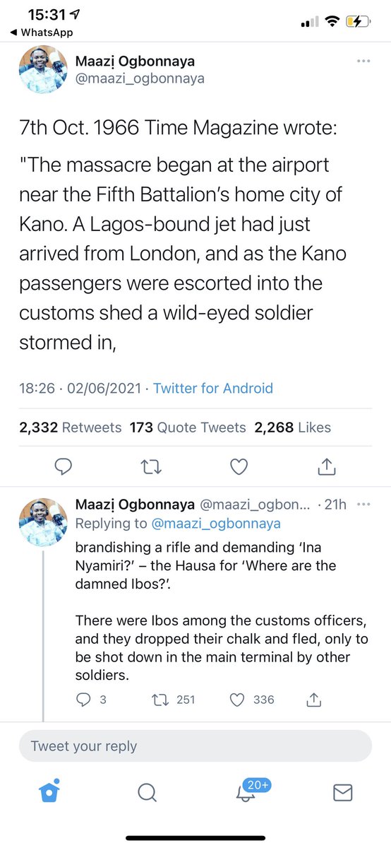 OurFavOnlineDoc's tweet photo. This is the history Nigerian Govt deliberately erased from schools.

Only animals will come here to tell Igbos to “forget” this violent traumatic history.

This posts is from Time Magazine London October1966.

Retweet. Share. Pass this on.
Let the whole world hear it. #IamIgboToo https://t.co/A3t5D4ocb6