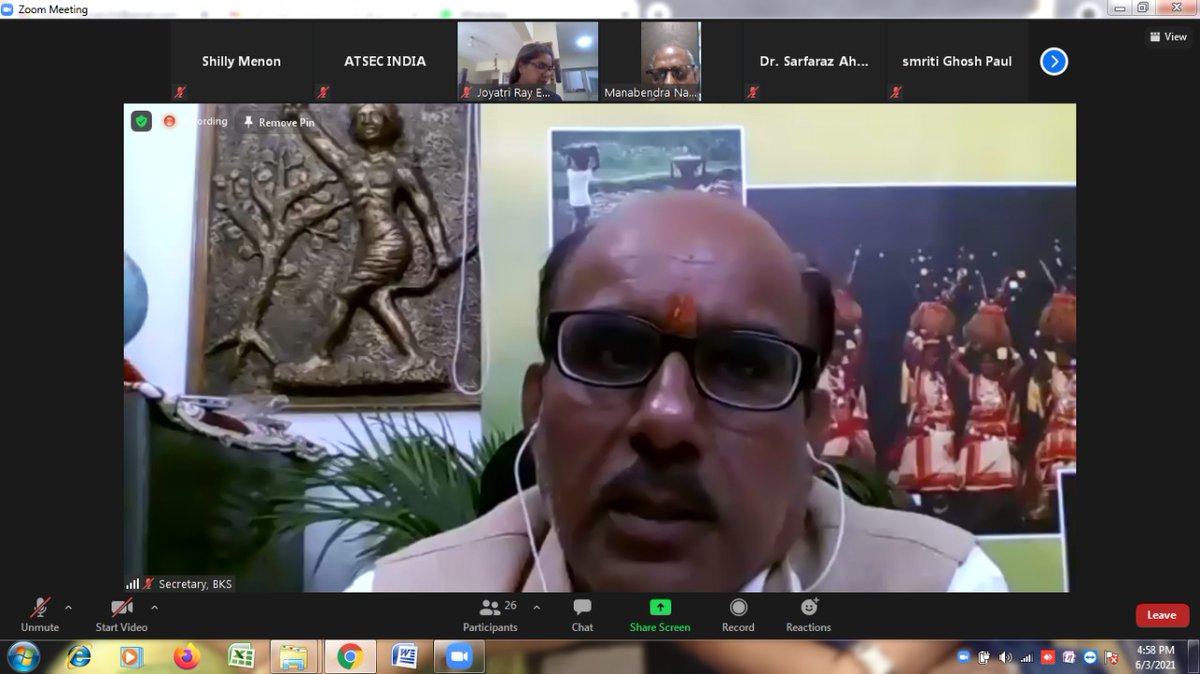 Balkalyan_ashrm's tweet photo. Secretary of @bksranchi, @sanjaykmranchi at the #VirtualMeet on #ChildProtection in the context of #CovidPandemic & #Trafficking in #TravelandTourism organized by #ATSEC and #EQUATIONS. https://t.co/mfAvjAsvEK