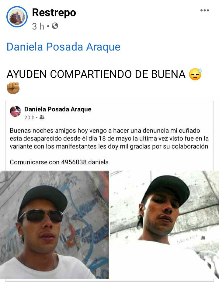 luzmamunera's tweet photo. Ayudemos porfa a compartir! Es uno de los desaparecidos en Caldas Antioquia. No esperemos a que nuestr@s chic@s empiecen a aparecer como en el Valle del Cauca! @GobAntioquia y @QuinteroCalle, dónde están nuestr@s chic@s? No más desaparecidos! https://t.co/uC8MH8Wx92