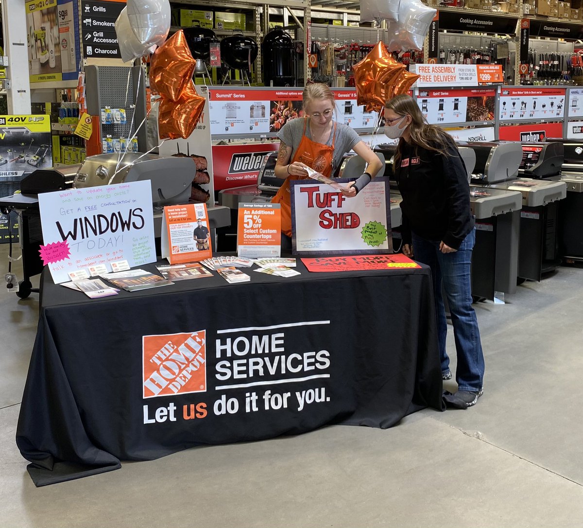 Come and get a quote on some windows for your home!!   Need more room to put your tool in or just some extra room for storage, come and talk to our Tuff Shed rep Tim and he will show you what we have to offer!!#PMDwinswithservices  <a href="/THDJustinCooper/">Justin Cooper</a> @lowrythd <a href="/MattCramer179/">m</a>