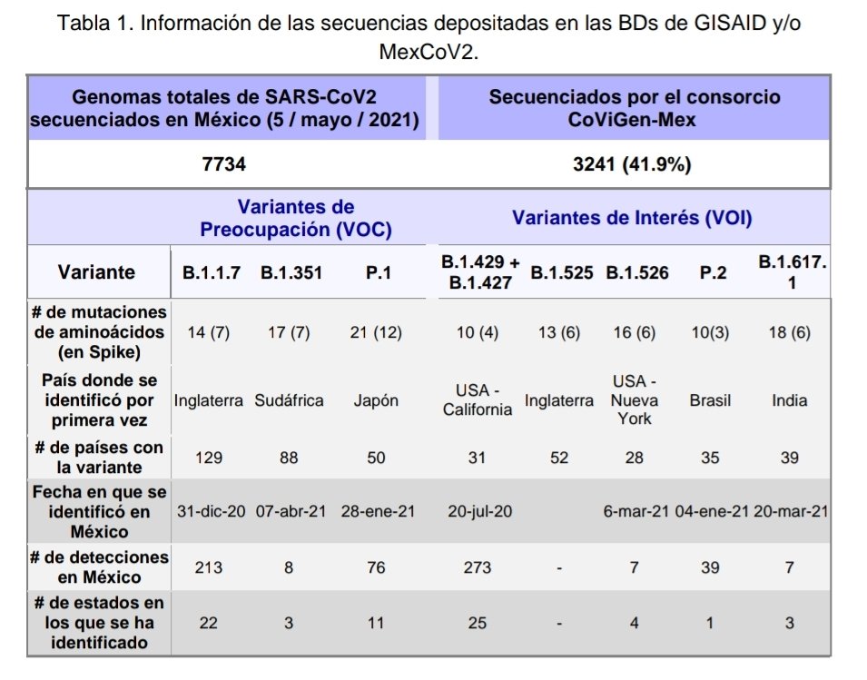 1/2 Información sobre el % de casos de las variantes de preocupación de #SARS_COV_2 en 🇲🇽.

La más prevalencia es la variante #B117, en Quintana Roo comprende hasta el 57% de casos, mientras que en Guanajuato el 15.4%

Gracias por el link <a href="/villanovillano/">Villa, Juan</a>

mexcov2.ibt.unam.mx:8080/COVID-TRACKER/…