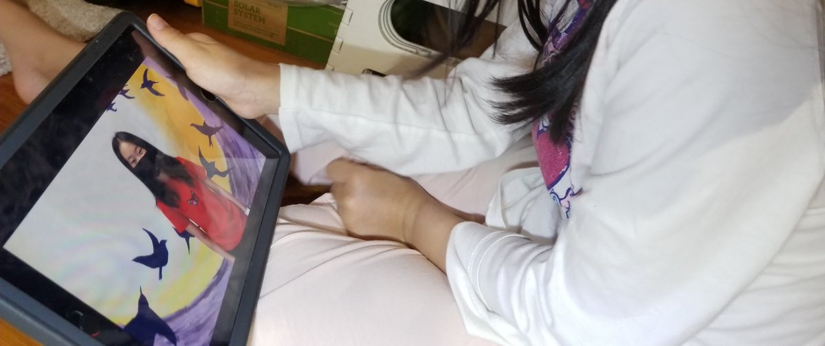 Aylin is exploring &amp; watching the videos of student reflection on Mineola's mission pathway #missionfriday #mineolaproud <a href="/Jackson_Ave/">Jackson Ave School</a>