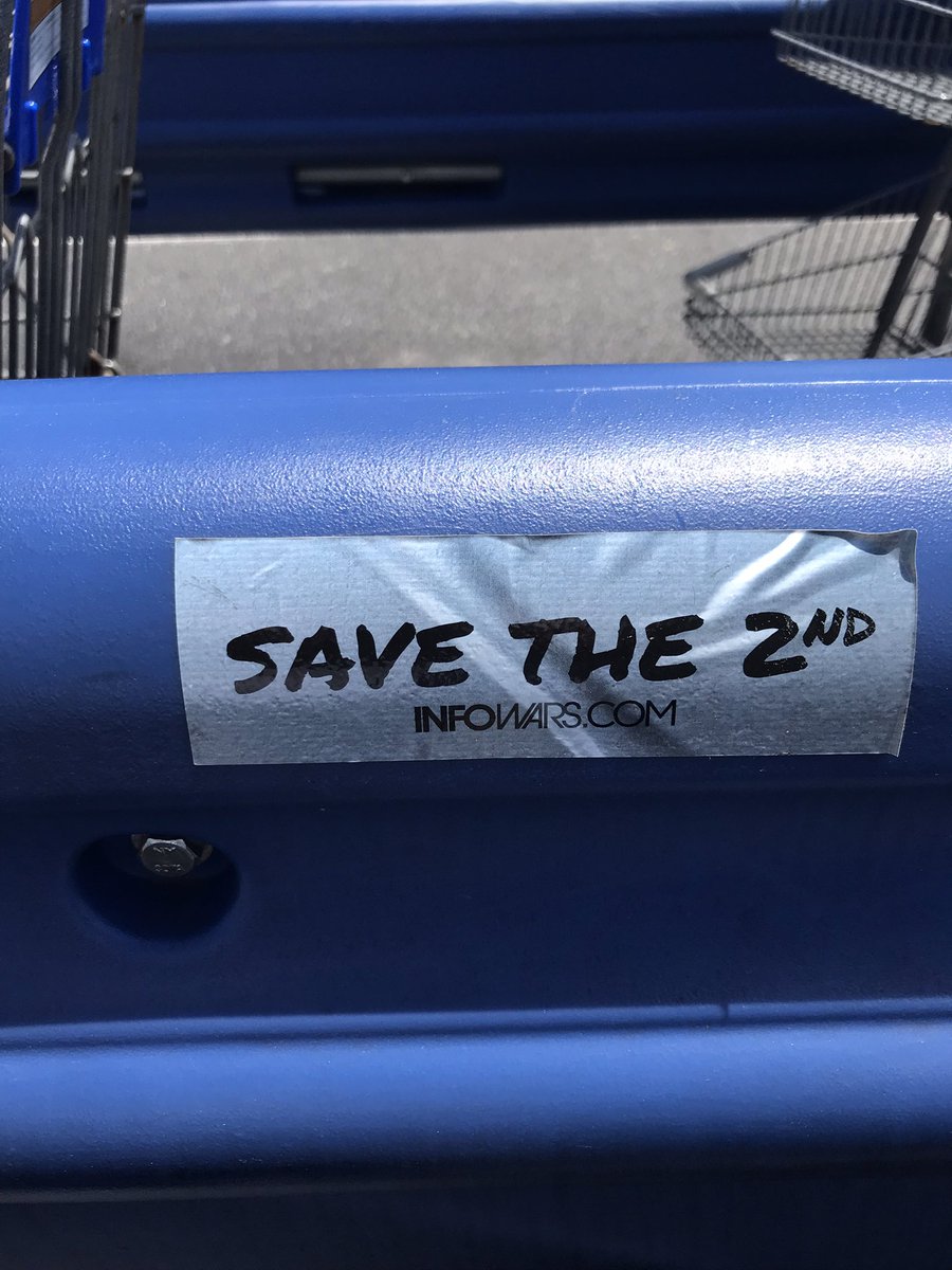 jeffhanson9's tweet photo. Just spotted these on the cart corrals at my local Kroger. I wonder how they got there?
#StickerActivism #Infowars #IndictTheDeepState #SaveThe2nd
Saw one at Home Depot yesterday too, no pic. https://t.co/V4Yl7W2hBc