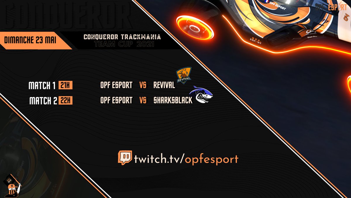 Nos joueurs sont prêts ! 🏁

Nos deux premiers matchs seront à suivre sur notre chaîne Twitch : twitch.tv/opfesport

Match 1 : VS <a href="/Revival_Esport_/">revival_esport</a> 
Match 2 : VS Sharks Black

On vous attend soutenir les copains 😍