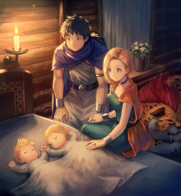 ドラクエ5は親子の話。
子供だった当時より今がしみる。(再掲)
 #DQ35th #ドラクエ5 