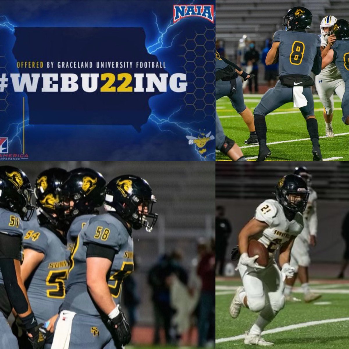 sh_lancerfball's tweet photo. Congrats to Class of 2022 standouts Max Spero (QB), Chris Pinawin (RB) and Jacob Neumann (OL) who all picked up offers from Graceland University in Iowa this week! https://t.co/s8HG1frP52