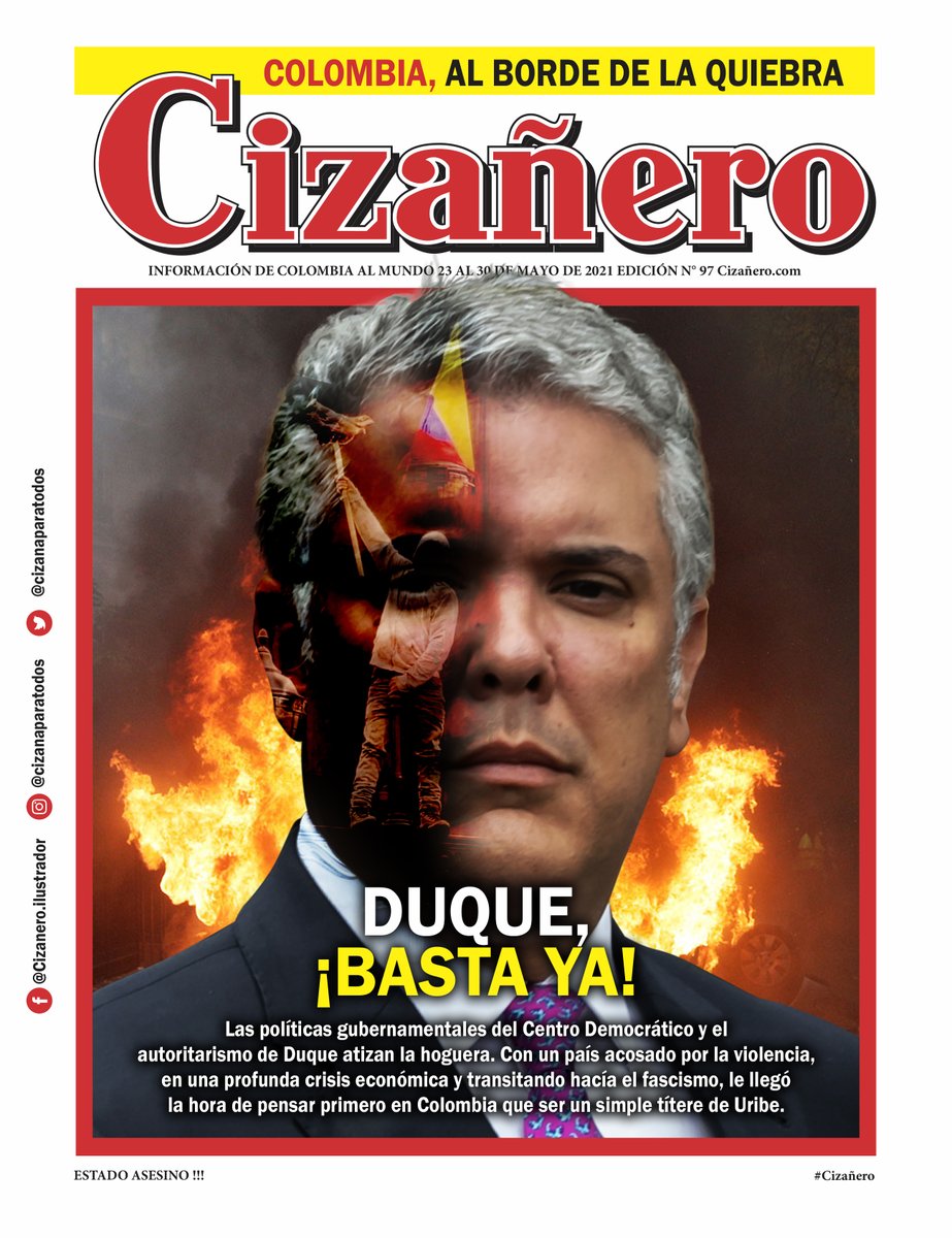 Cizanaparatodos's tweet photo. #RevistaSemana destila odio por el diferente y pone en grave peligro a el líder de la verdadera oposición, #GustavoPetro.
.
.
.
.
.
#RevistaFalacia #MedioDeDesinformación #Asesinos #Duque #VickyDavila #Cizañero #Petro #DuqueBastaYa https://t.co/3JupZMk6fz