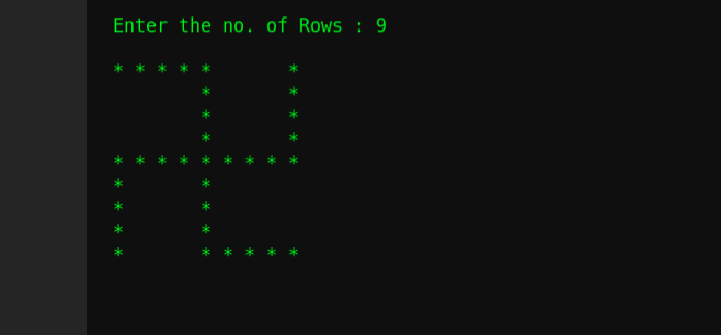 msgeekytaurus's tweet image. Day 52: Daily-Pattern Challenge
#100daysOfCode #WomenWhoCode #womenintech
Build your looping logic with this fun challenge by solving this pattern with your preferable languages👍

Today&apos;s Pattern👇