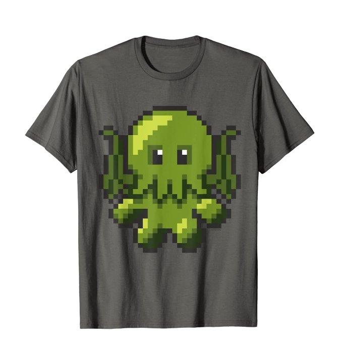 Illustratorg's tweet photo. Baby Cthulhu 8bit T-Shirt
#fashion #cthulhu #lovecraftian #pixelart #8bit https://t.co/8XDQ2vl2bb https://t.co/eeAKP2t6jG