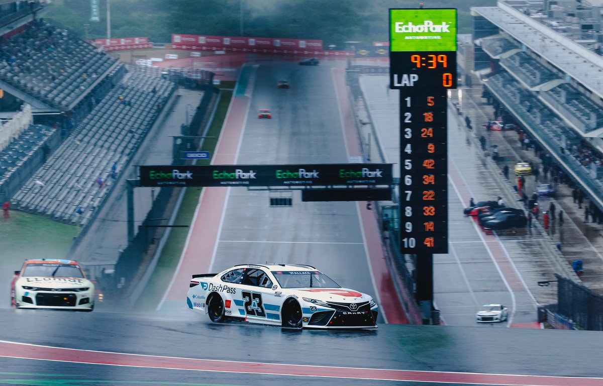 23XIRacing's tweet photo. Good morning playing in the puddles.

Top 15 𝓅𝒶𝒸𝑒 out on the track. Looking forward to tomorrow.

@DoorDash | #TeamToyota https://t.co/OJuawBqj7A