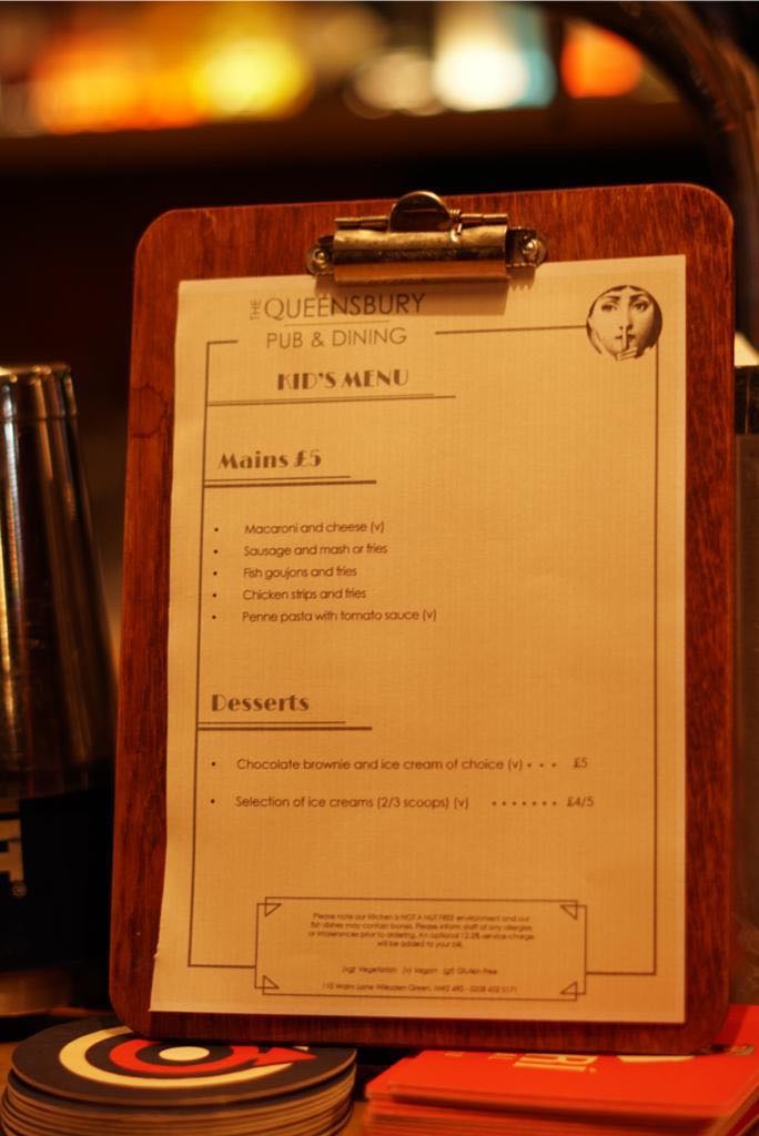 New kid's menu available from today!