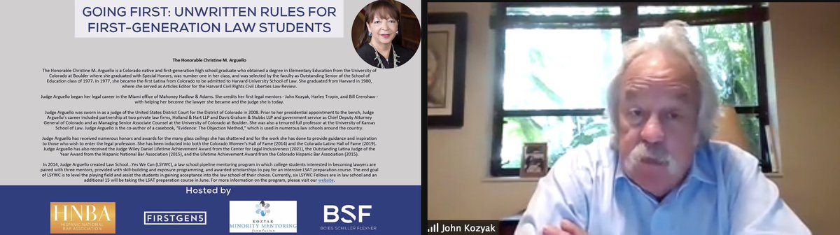 firstgen_5's tweet photo. John Kozyak of Kozyak Minority Mentoring Foundation kicking off #GoingFirst by introducing The Hon. Judge Arguello,  U.S. District Judge of the U.S. District Court for the District of Colorado. #FirstGen5 #FirstGen #FirstGenLawStudent #FirstGenLawyers https://t.co/f6YR86rzAQ