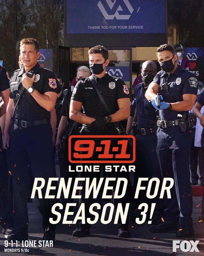 actually_dre's tweet photo. Both of The Hottest Television shows will be back for Season 3 @911LoneStar &amp; @911onFOX for Season 5 

@ActuallyRafa @RonenRubinstein @oliverstarkk https://t.co/CPoSaKSbq5