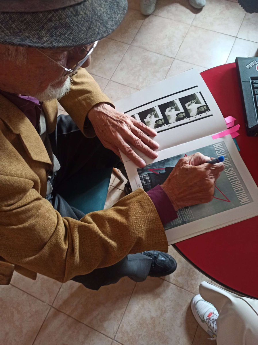 elezi_iris's tweet photo. Mesmerizing time with DoP Bardhyl Martiniani, who shot the Albanian National Archive's new restoration, The Death of a Horse (1992). His stories enriched the understanding of difficulties our filmmakers faced in the 1990s. Film link: https://t.co/GDLrApwNxo https://t.co/vntx6xCgZN