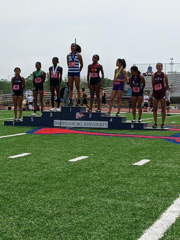 SasdAthletics's tweet photo. Check out Jillian with her District medal. 8th in the 100. Awesome! https://t.co/oQLPlISQlK