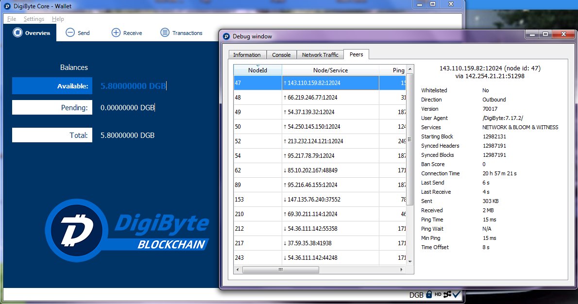 I've got 20 peers joining me to contribute to our #DigiByte transactions. If .<a href="/DigiByteCoin/">DigiByte</a> had that chat client built into the Core, as I've mentioned before, we could make new friends &amp; inspire others to get there #DGB wallets 👍 
The #SocialMedia element