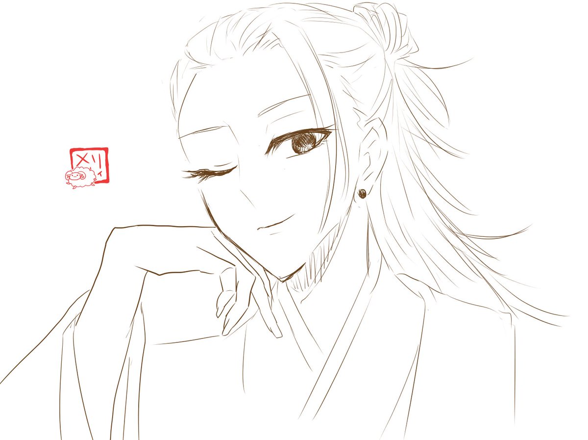 10秒ラフで友達に推しを描いてもらう遊びした 