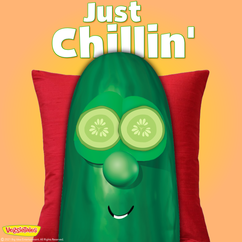 VeggieTales's tweet image. Sometimes you gotta just chill - and know God's got this. ☺️