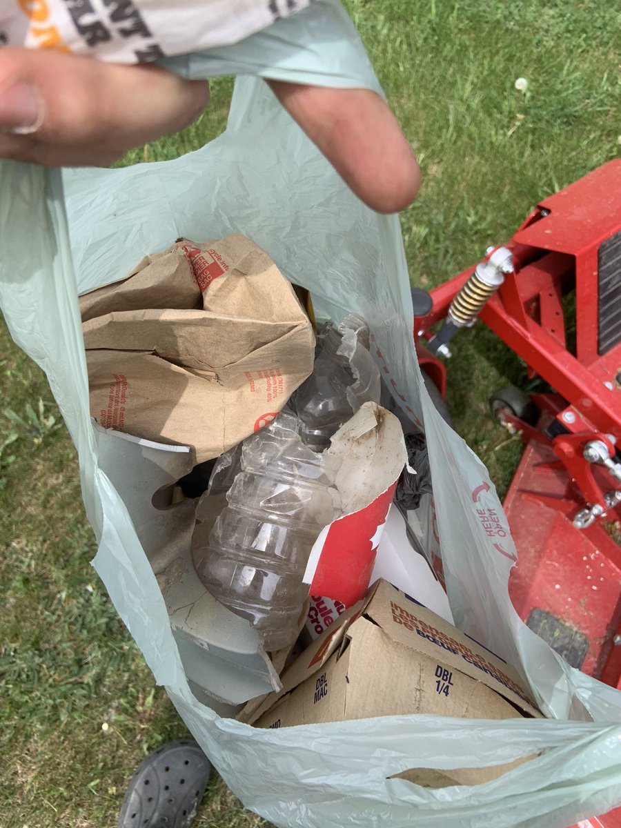 Thank you Card holder 9733 for driving all the way from Brantford, finding one of the few cut sections of ditch and depositing your McDicks on my grass. Real classy.... seriously, why can’t you throw your garage in the trash people.