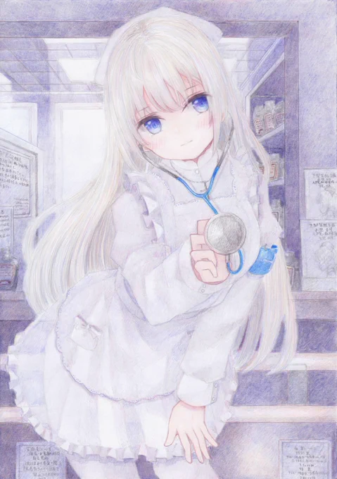 ゆっくり呼吸しようね #オリジナル #アナログ #色鉛筆 
https://t.co/0PkUtyzFDj 
