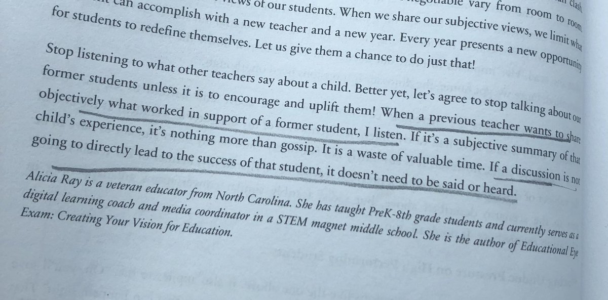 lmcdonell14's tweet photo. Excellent reminders from @iluveducating in chapter 4 #stopseries “Sharing objectivity what works for a student is okay-but subjective summaries are gossip. Smart students also run the risk of not getting the help and feedback needed when they are labeled ‘smart’ before class. https://t.co/FKWX7BuygK