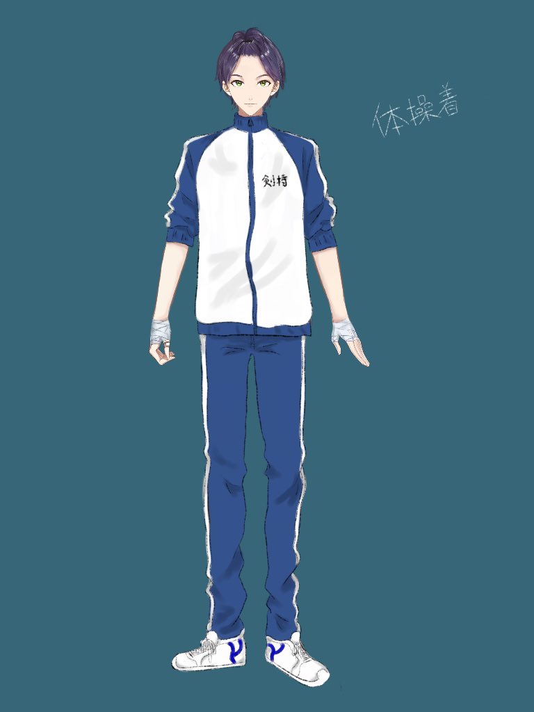 solo track suit 1girl pants jacket shoes track jacket  illustration images