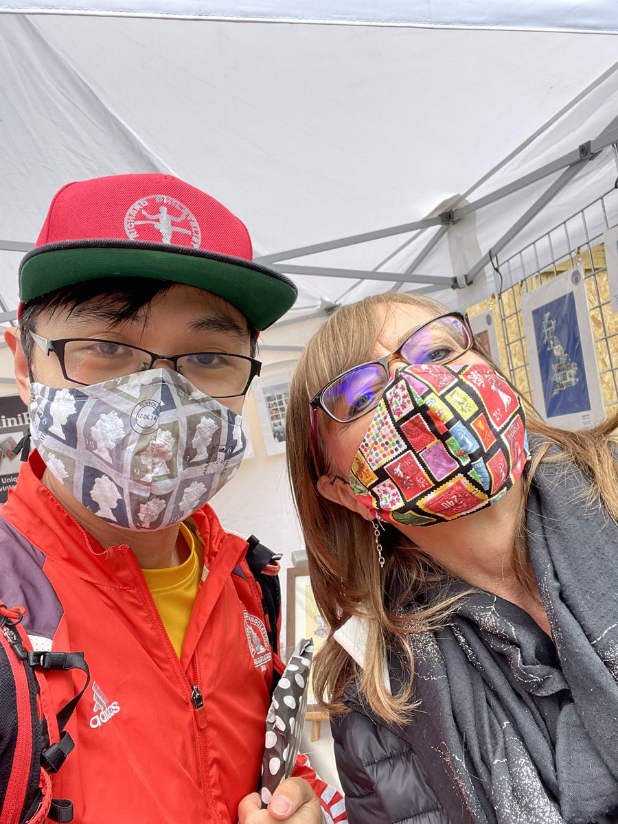 richphilatelist's tweet image. It was great to meet @MiniPrintVint at @duckpondmarket today! I enjoyed some stamp art.