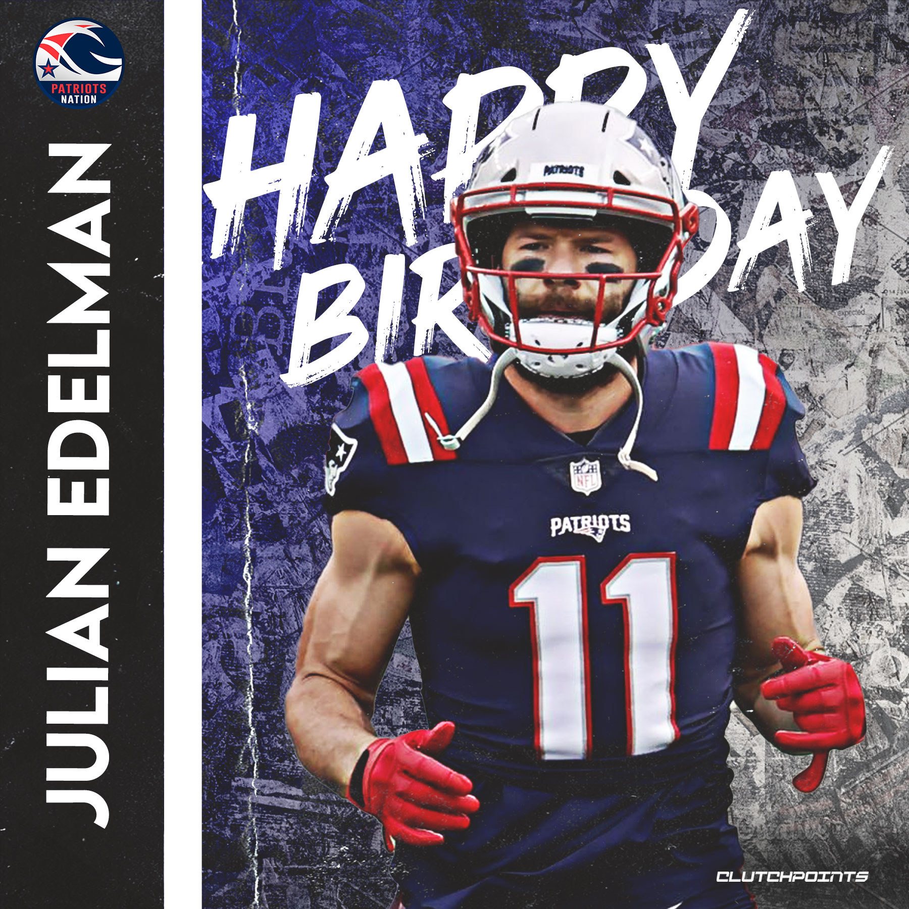 Join Patriots Nation in greeting the 3-time Super Bowl Champion, Julian Edelman a happy 35th birthday 