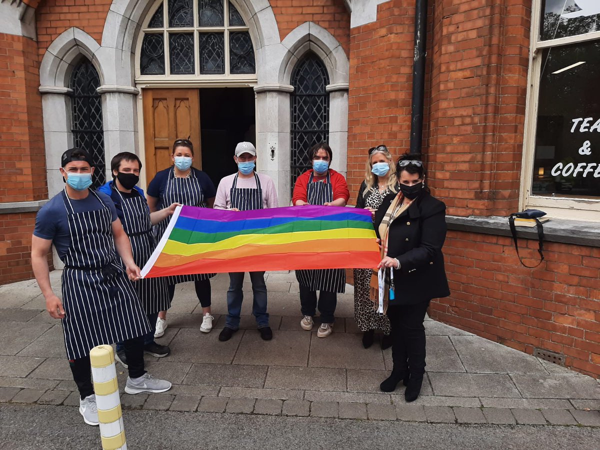 CorkLGBTweek's tweet photo. Rainbows at @CorkETB @CorkFet campuses to mark #LGBTIAwarenessWeek #WeAreCork, current & former #CETB reps to @CorkLGBTweek Elaine & Phil with colleagues from Farranferris, CityNorth Campus, @MacswineyCc Lavitts Quay! @DenisLeamy @ruthgrif @mickfinn01 @CiaranALynch @sah2711 ๐ https://t.co/VTfy9PIhF9