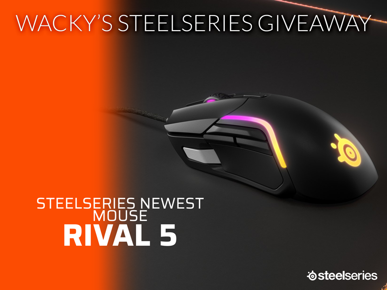 WJacky101's tweet photo. Giving away one of @SteelSeries brand new Rival 5.

Cool light mouse, especially if you always run out of keys to bind!

Apart from joining the giveaway you can always use code "wacky12" on https://t.co/TmdkxG6suB to get 12% off any product there

Join: https://t.co/z0iQ8xIPXE https://t.co/AMBVB0z2ik
