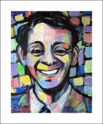christinekehoe's tweet image. Remembering Harvey Milk!  He gave us hope!  My spouse Julie Warren's portrait of Harvey from 2010🌈