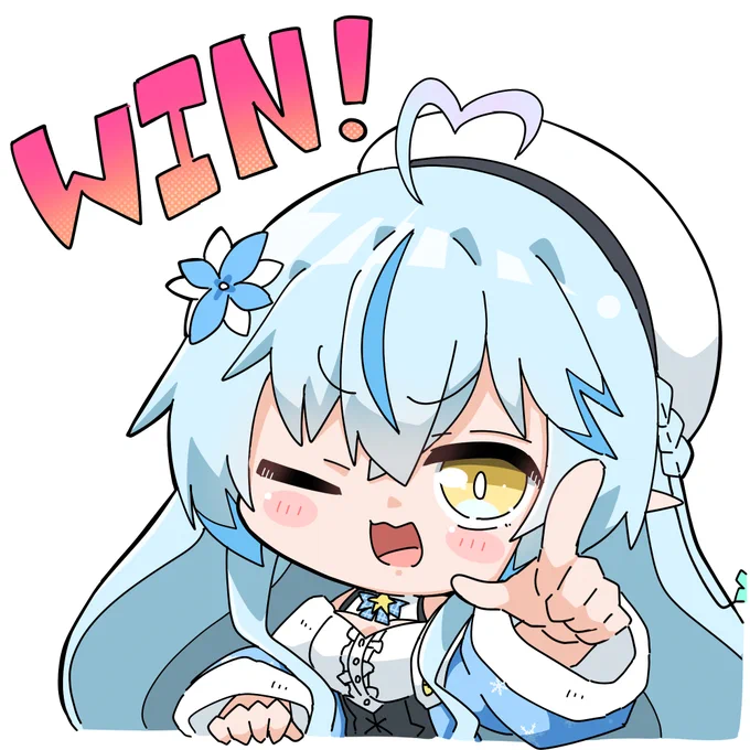 #LamyArt 
#ねぽらぼ

ぶっちぎりの1位👑で優勝(引き分け)なラミィちゃん☃ 