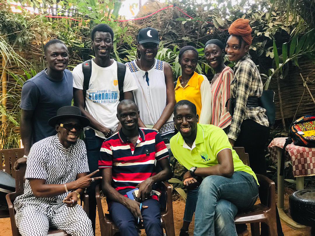 EarthGambia's tweet photo. And @iambarhama, one of Gambia’s best Artivist performing at the event today! 
@Juka is also exhibiting her great work at the event about @make3dgambia.

#BiodiversityDay #ClimateAction 
#FirstEco-Event https://t.co/hwFku9ey8o